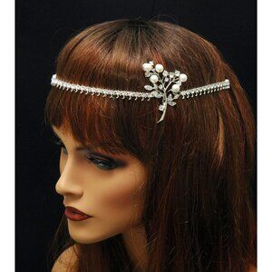 Wedding Bridal Headband Rhinestone Pearl Headpiece